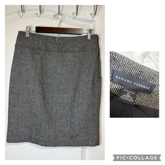 Banana Republic Mos Textured Pencil Skirt size 10 - Picture 1 of 9